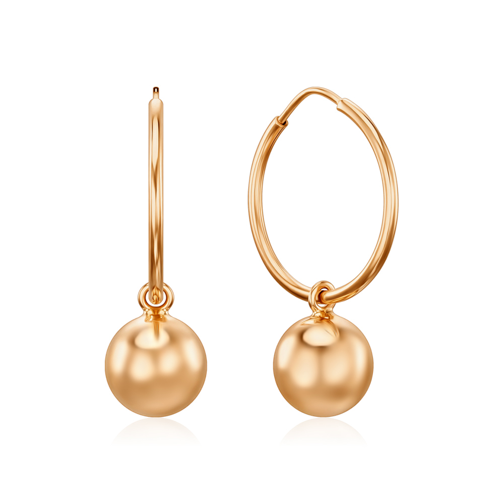 Золота сережки-конго з підвіскою 20826/01/0