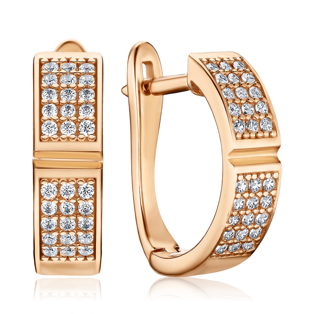 Золоті сережки з фіанітами 2106282101