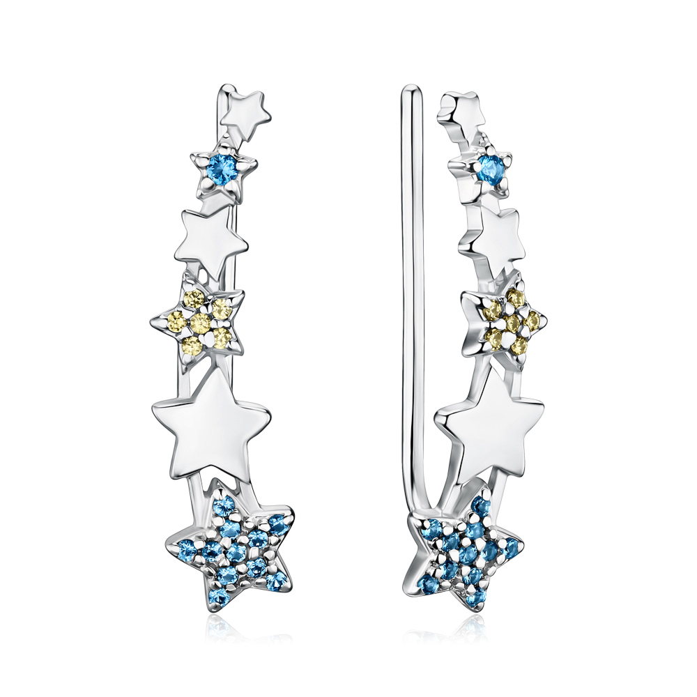 Серебряные каффы с фианитами 21068р