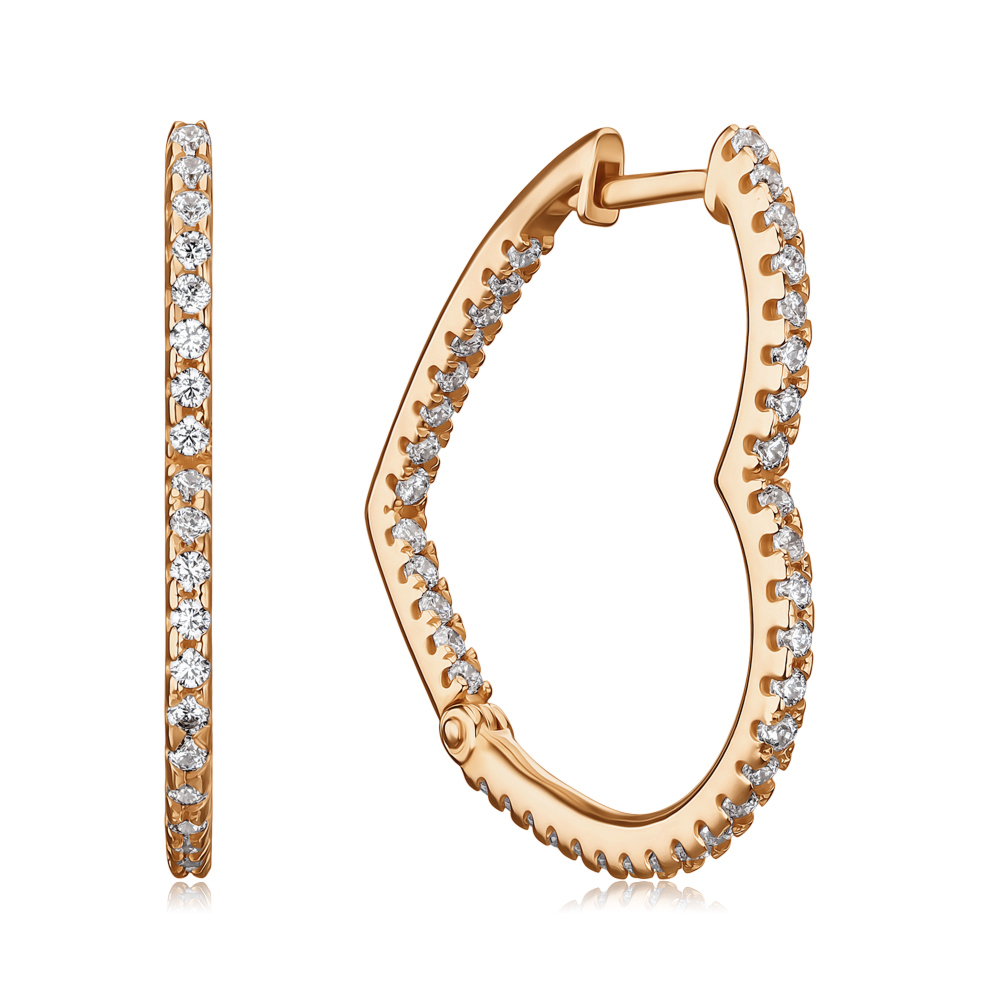 Золоті сережки з фіанітами 2108654101