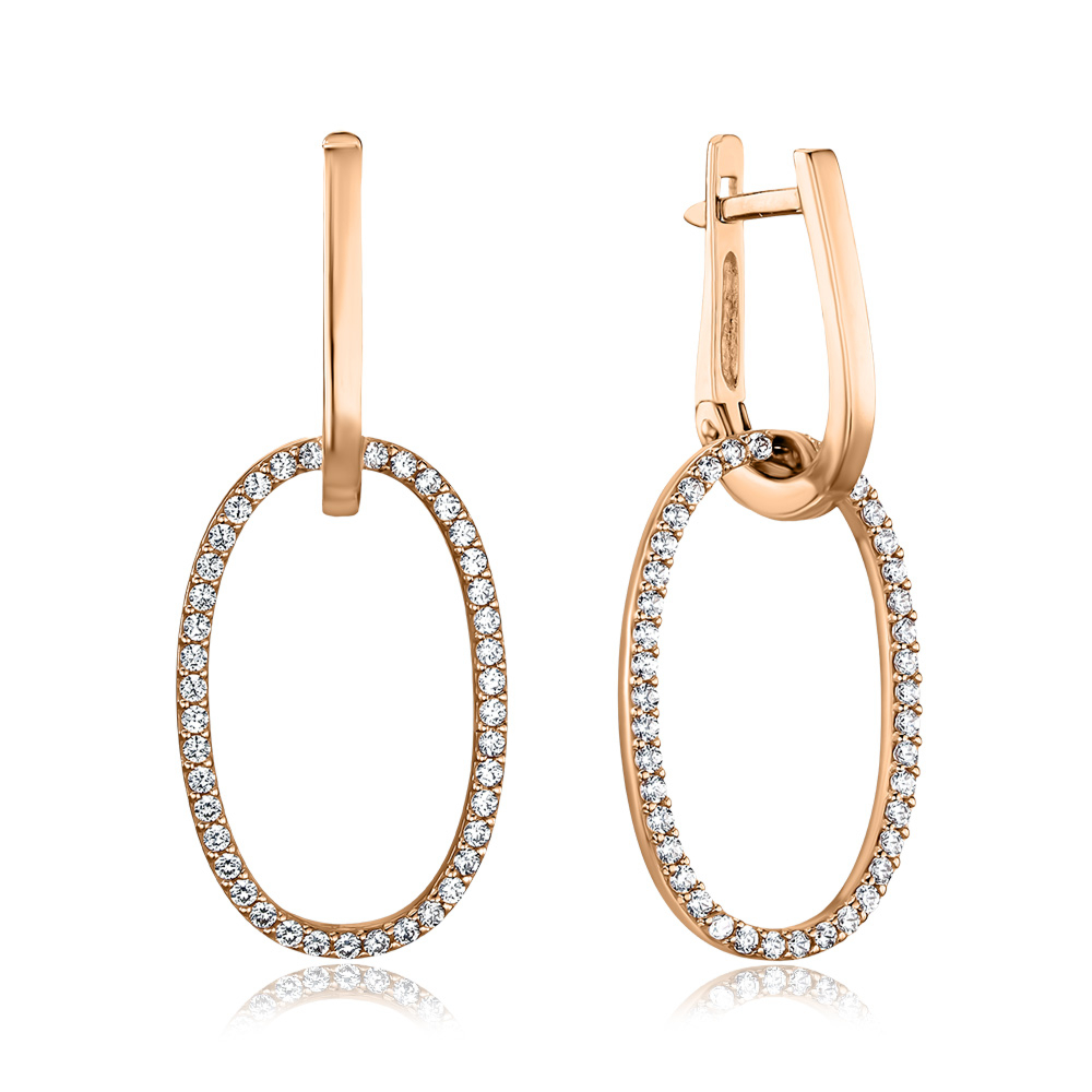 Золоті сережки з фіанітами 2109369101-E/01/1