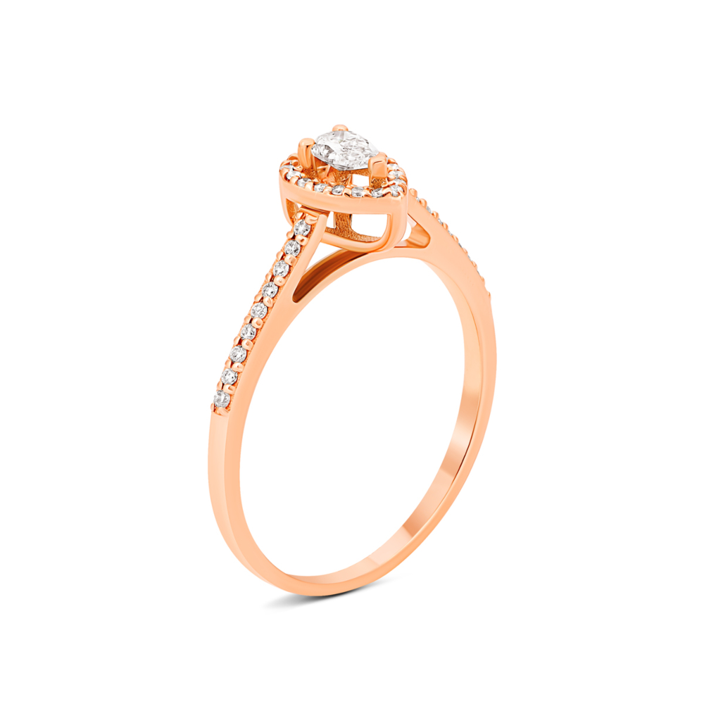 Золотое кольцо с бриллиантами. Артикул UG52111013601 бр