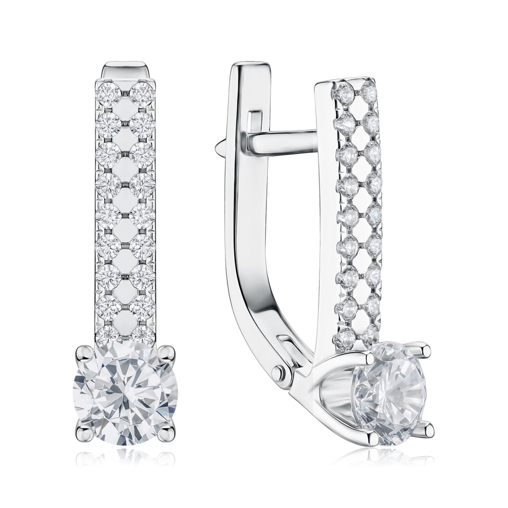 Золоті сережки з фіанітами 2190876102