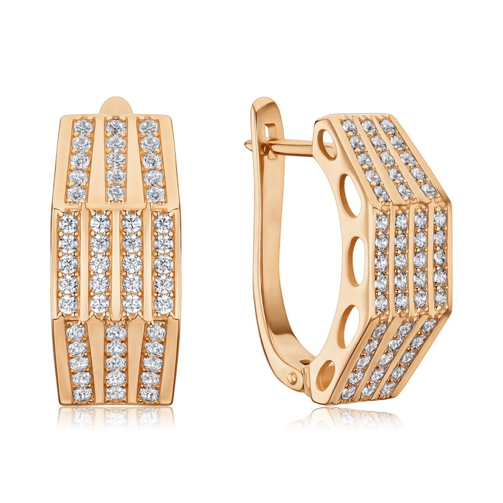 Золоті сережки з фіанітами 2191975101-E/01/1