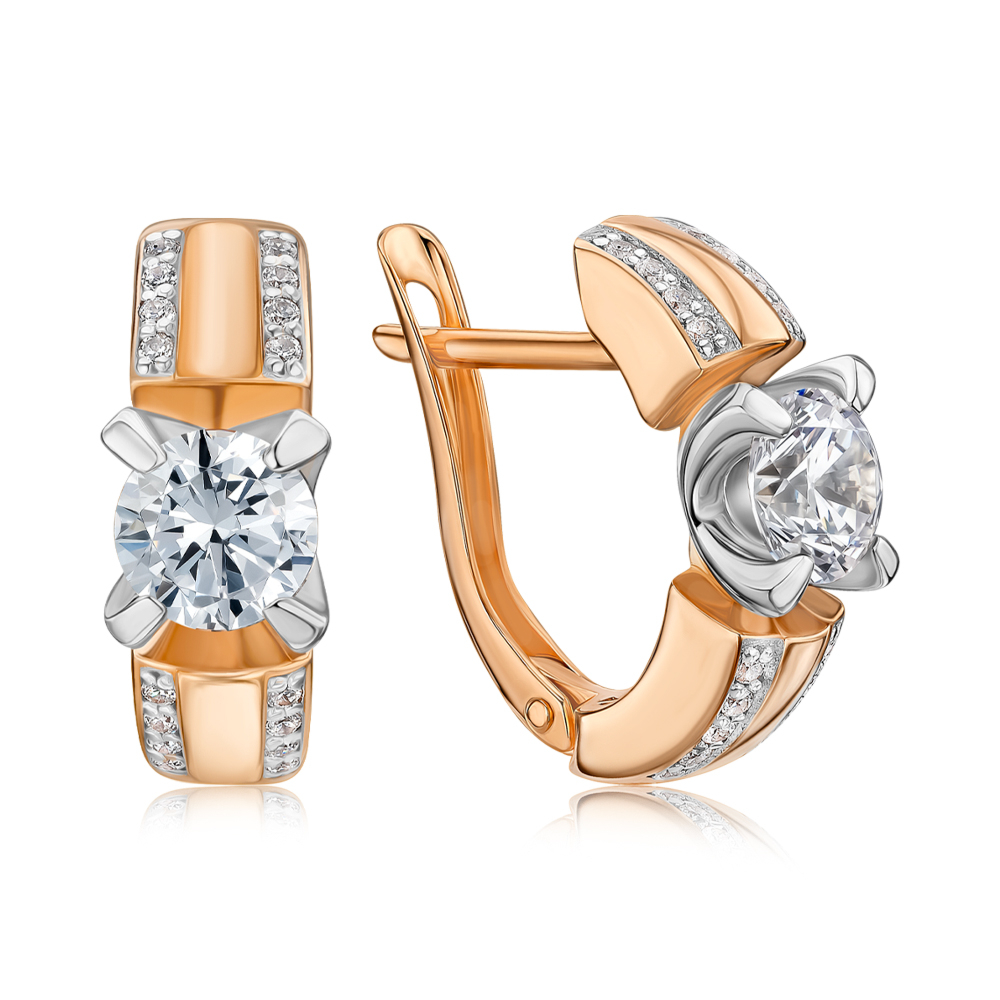 Золоті сережки з фіанітами Tesori 22066/01/1/4207