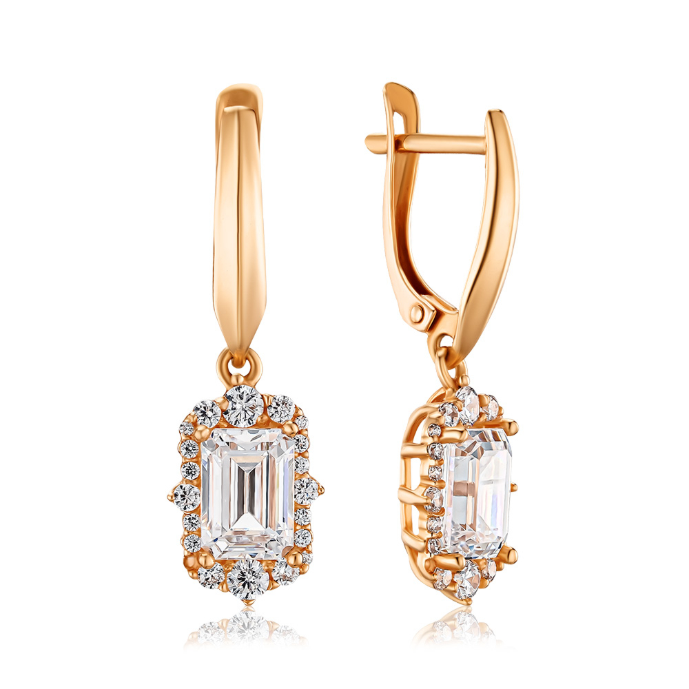 Золоті сережки з фіанітами S, Tesori 22450/01/0/4327