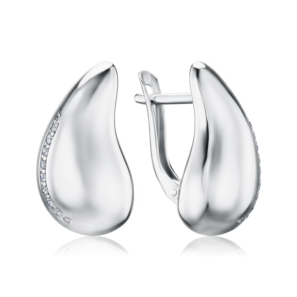 Золоті сережки з фіанітами 23837/02/1/36