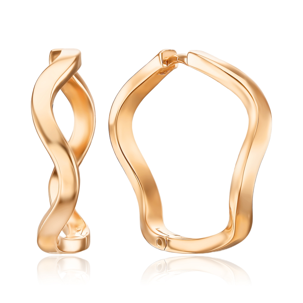 Золотые серьги-конго без вставки 23998/01/0