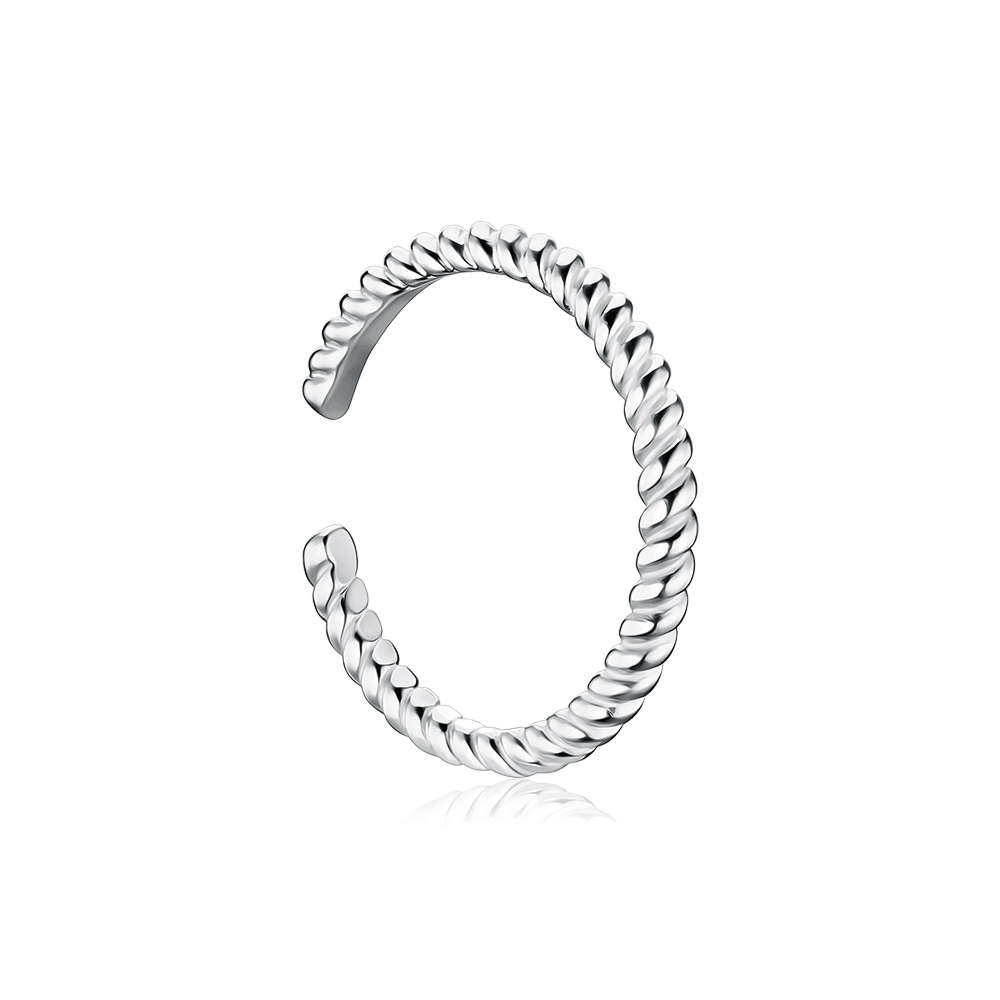 Серьга-каффа из белого золота без вставки 27016/02/1