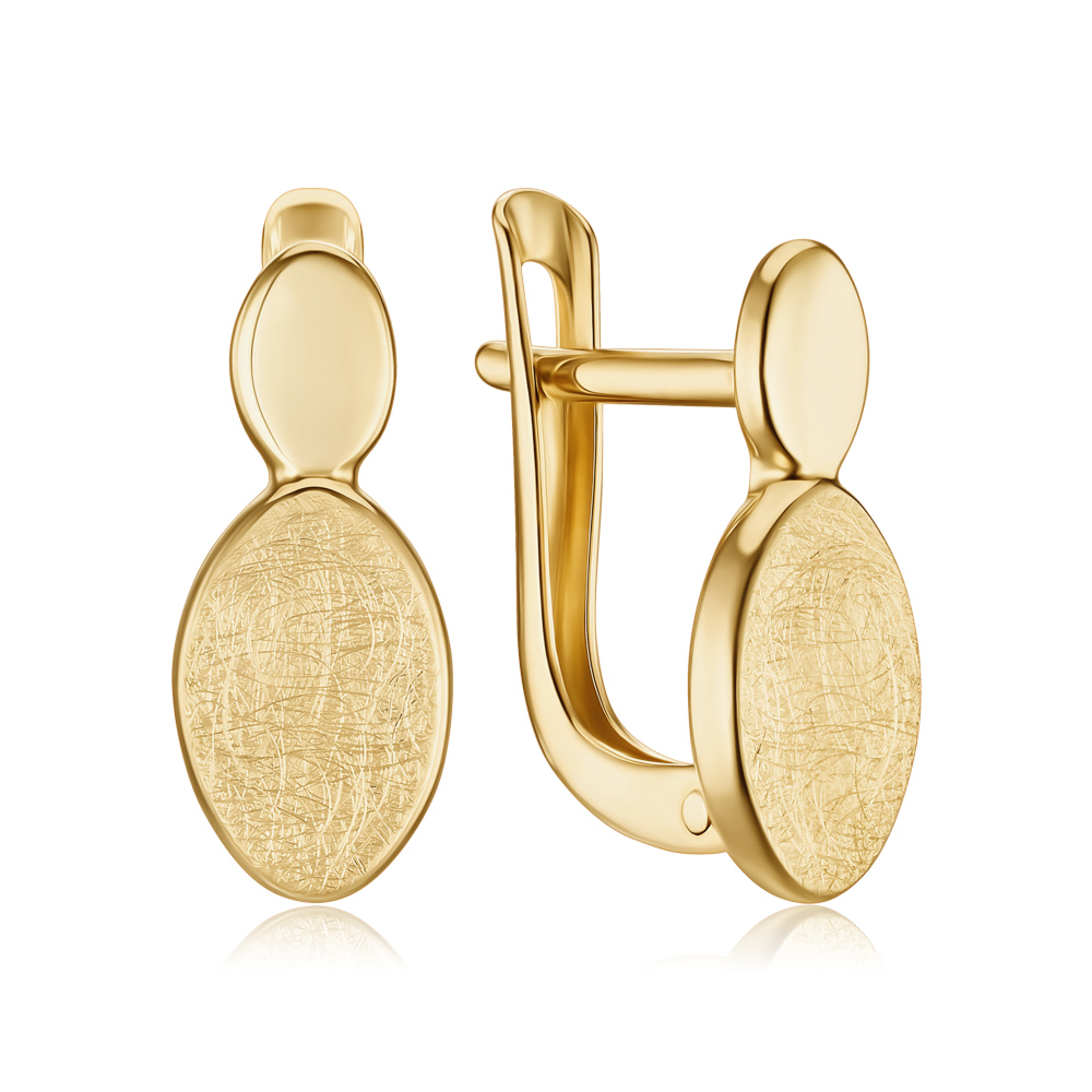 Золоті сережки без вставки 27023/03/0