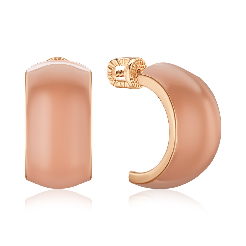 Золоті сережки з емаллю 27024/01/0/21539