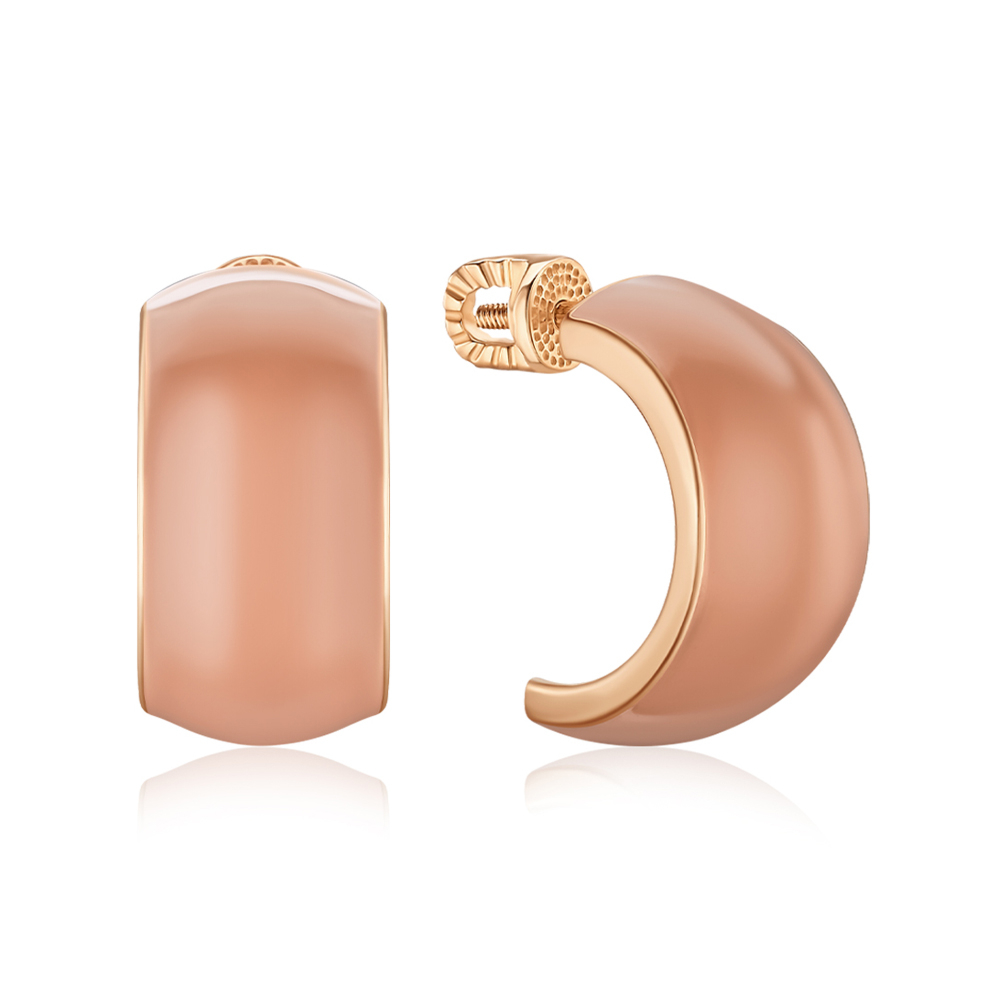 Золоті сережки з емаллю 27024/01/0/21539