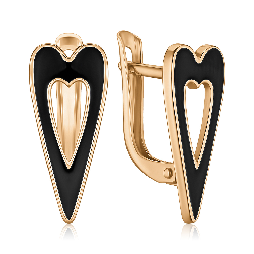 Золоті сережки з емаллю 27031/01/0/389