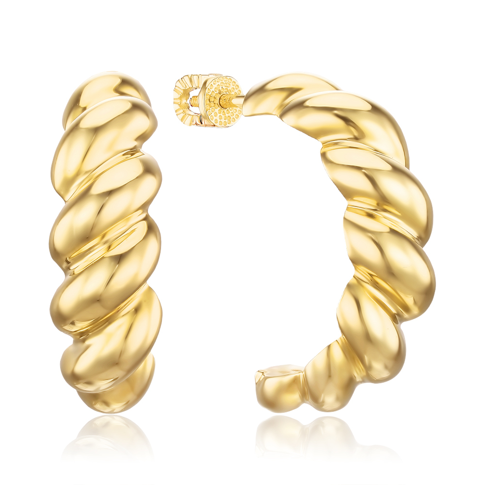 Золотые серьги-пуссеты без вставки 27042/03/0