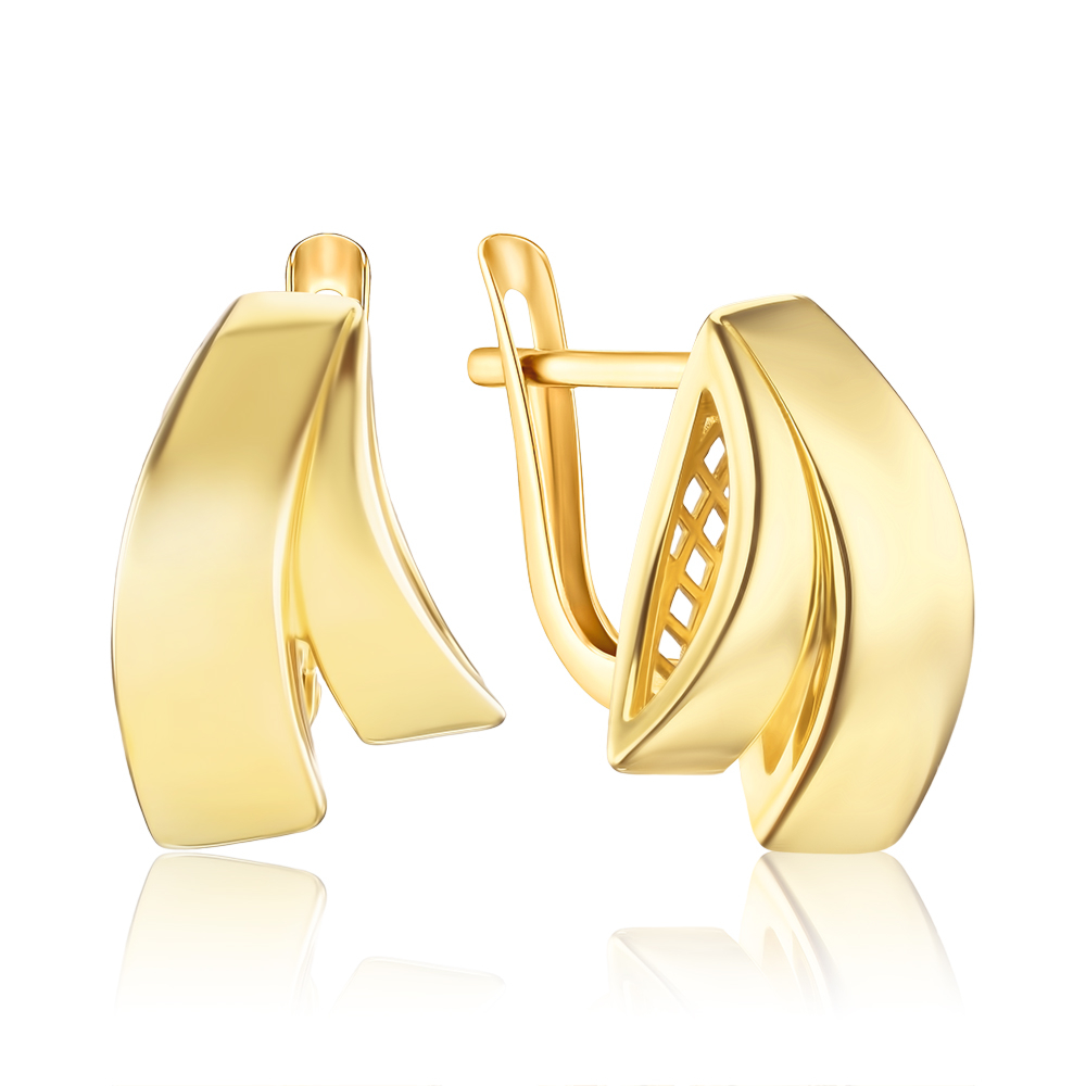 Золоті сережки без вставки 27051/03/0