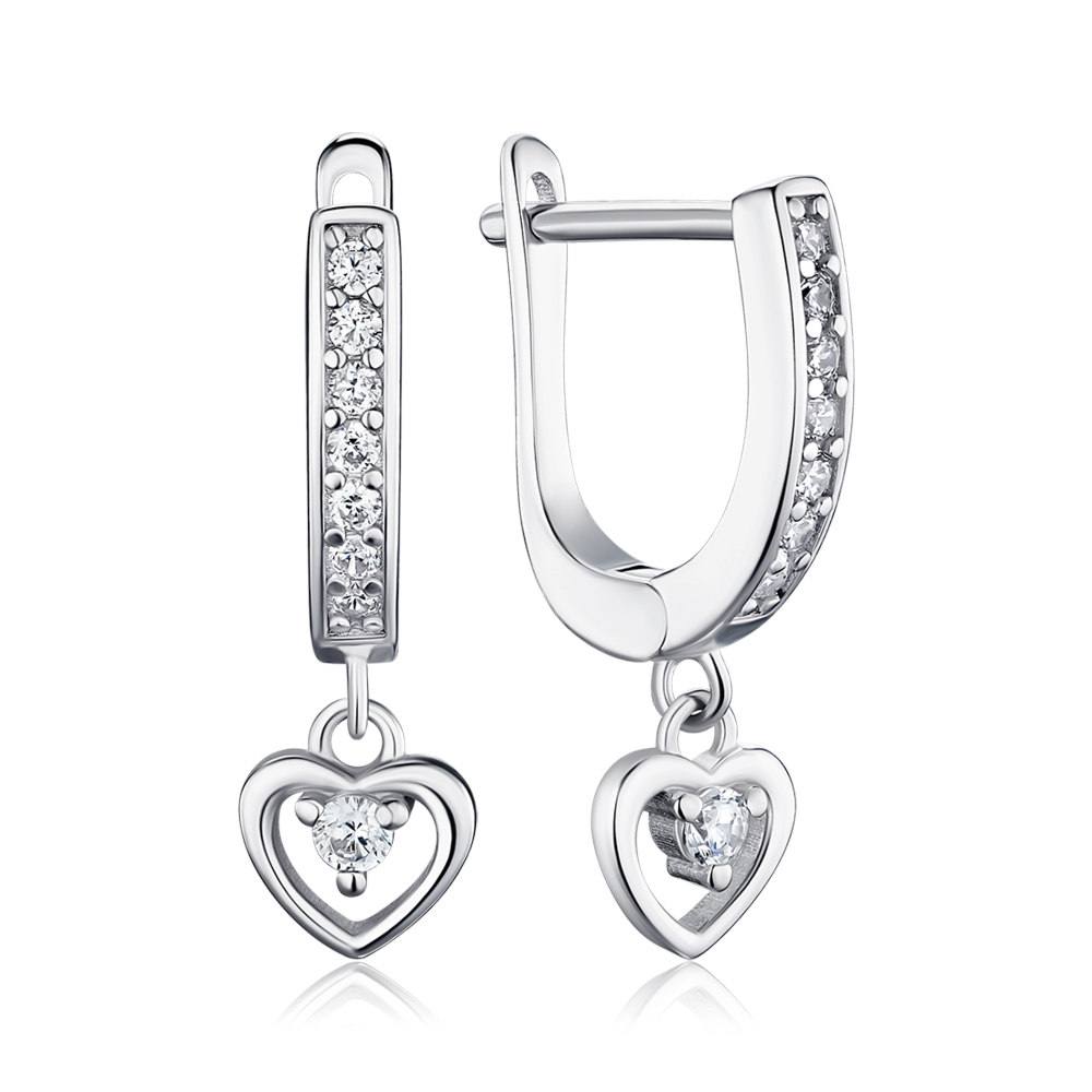 Срібні сережки з фіанітами 2E27303-E/12/1
