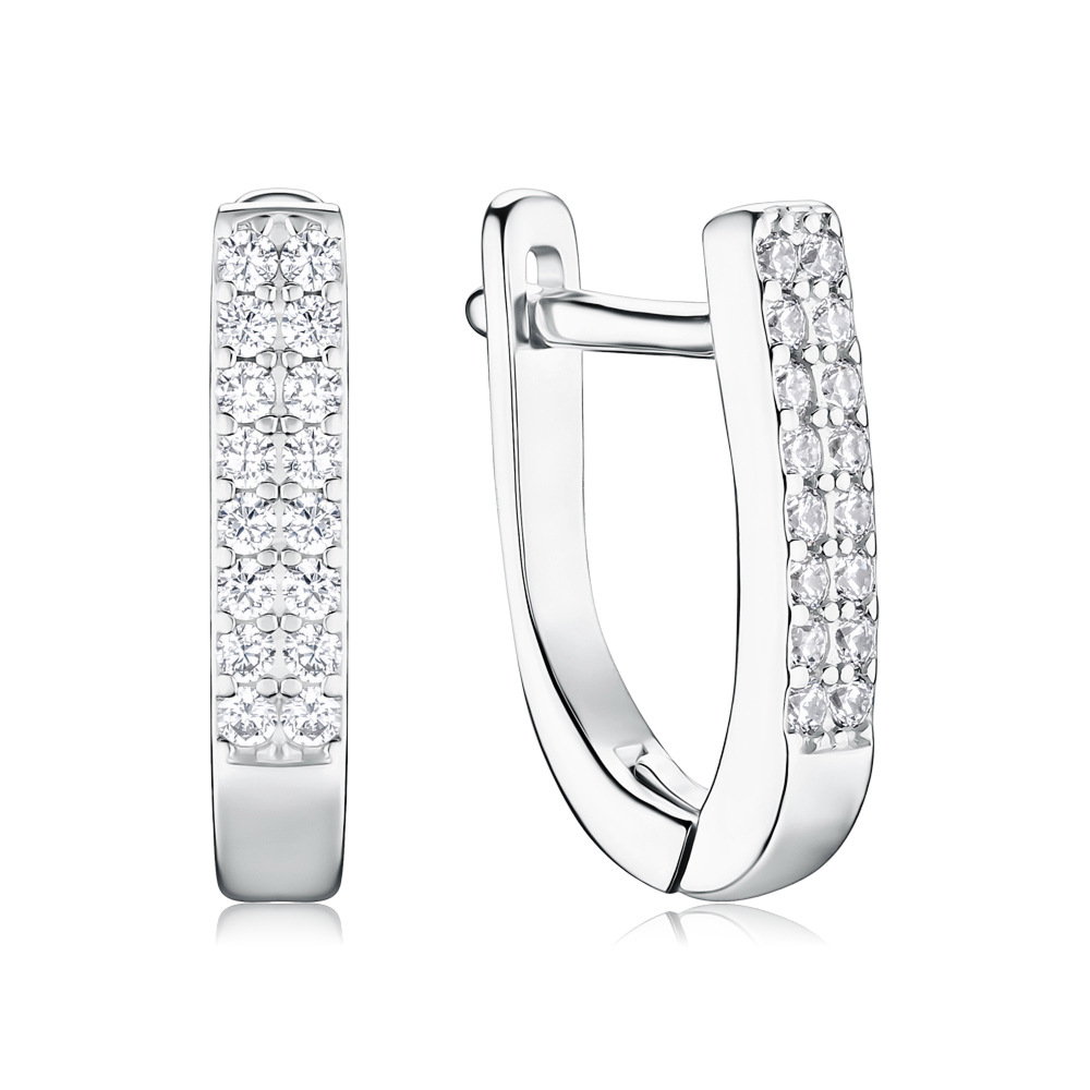 Срібні сережки з фіанітами 2E29765-E/12/1