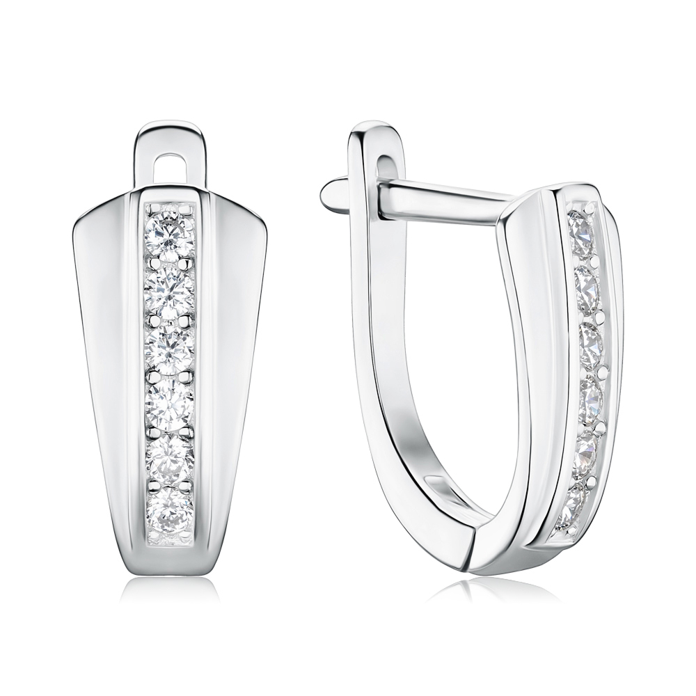 Срібні сережки з фіанітами 2E29805-E/12/1