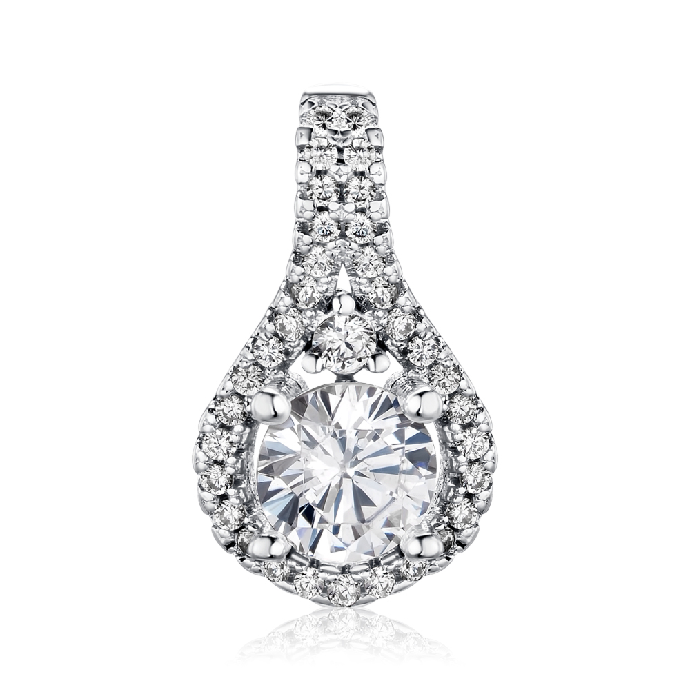 Срібна підвіска з фіанітами 2P15723-P/12/1