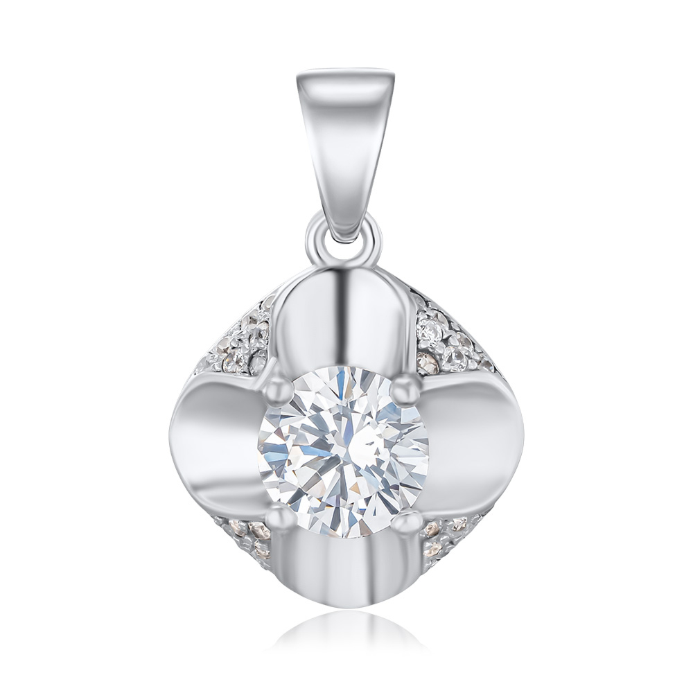 Срібна підвіска з фіанітами 2P15918-P/12/1