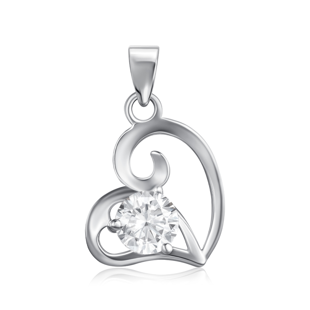 Серебряная подвеска с фианитом. Артикул 2P16500-P/12/1