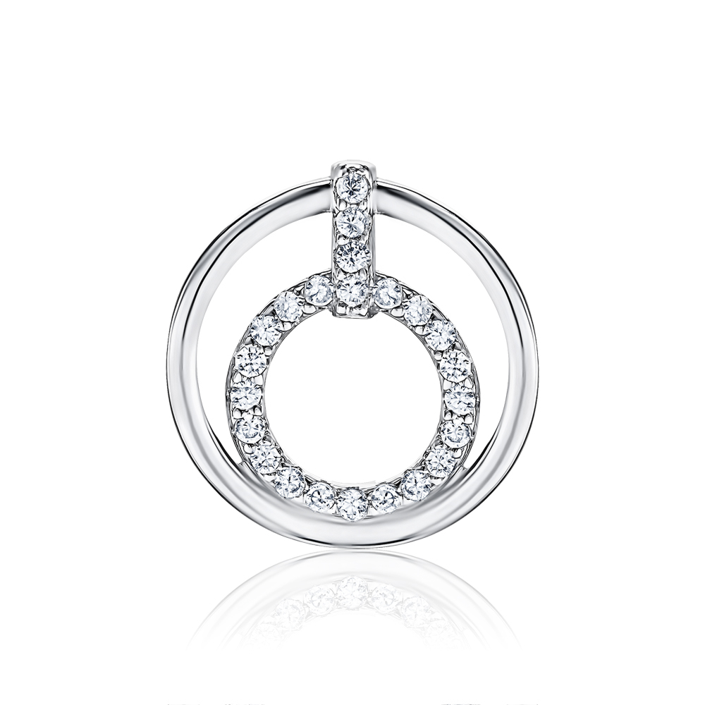 Срібна підвіска з фіанітами 2P19668-P/12/1