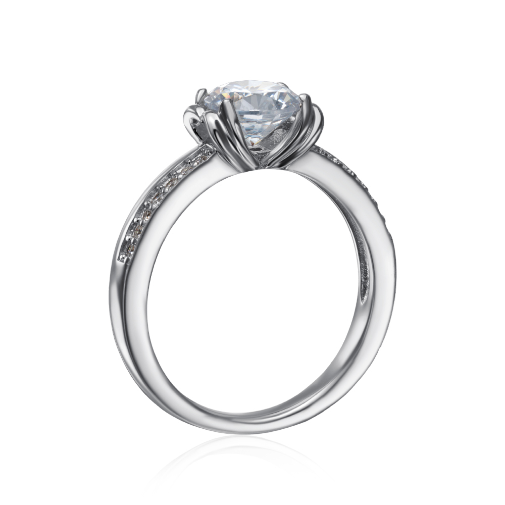 Серебряное кольцо с фианитами. Артикул 2R11230-R/12/1