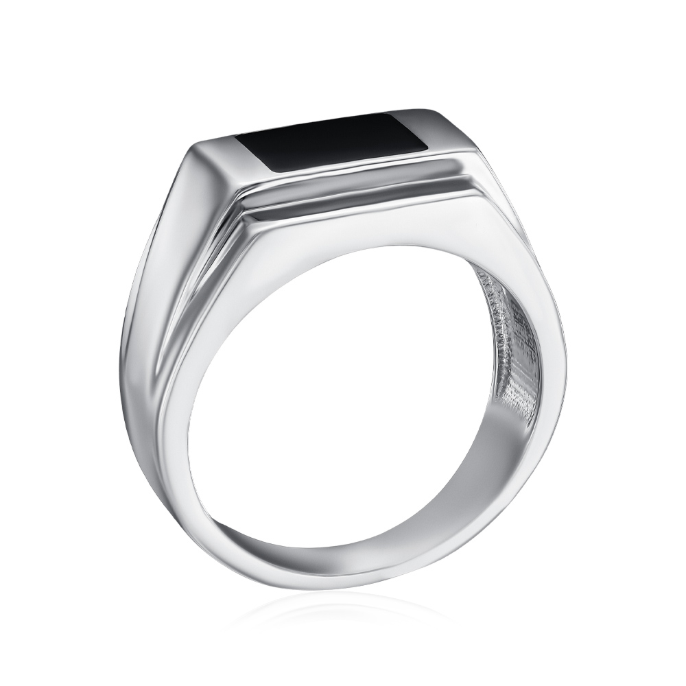 Серебряное кольцо с эмалью. Артикул 2R24549-R/12/389