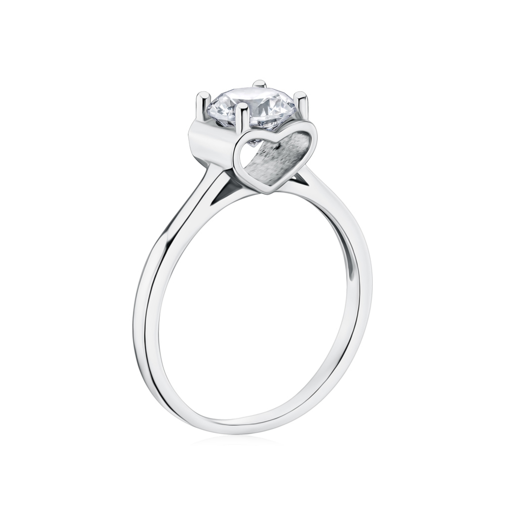 Серебряное кольцо с фианитом 2R25466-R/12/1