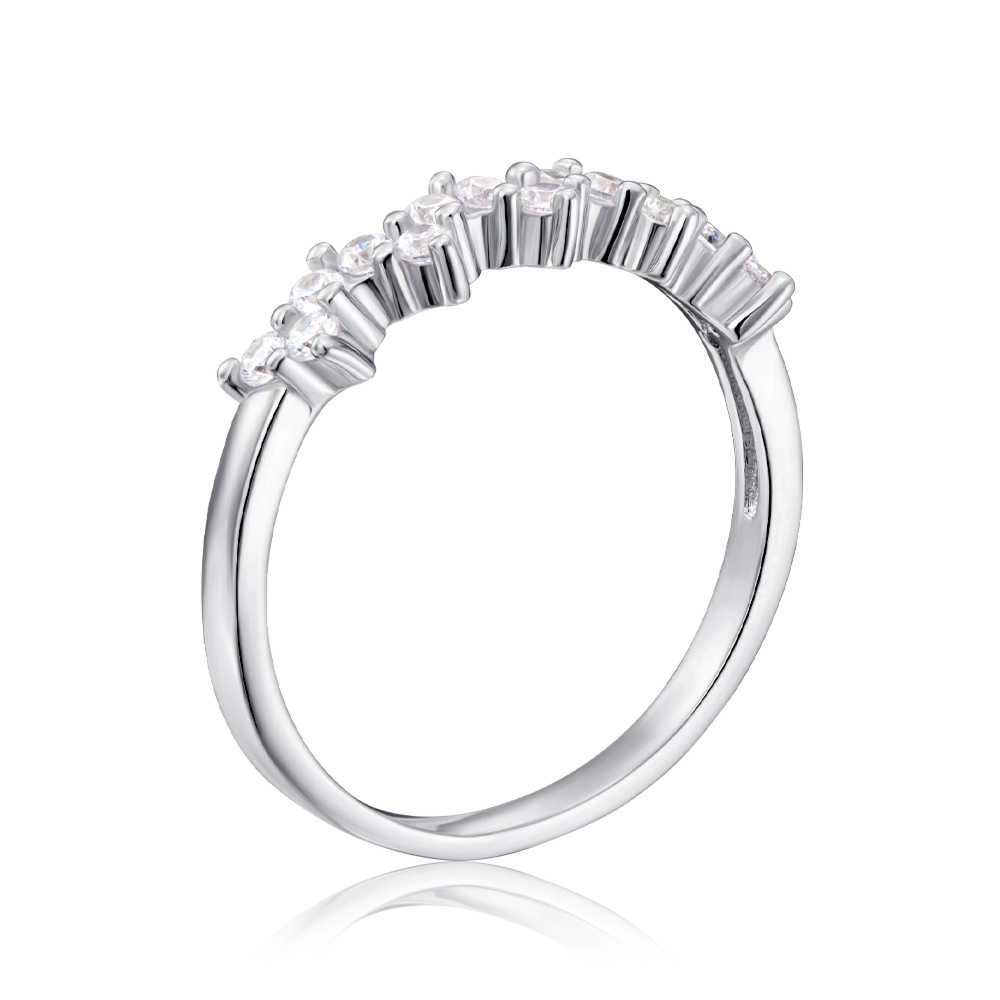 Серебряное кольцо с фианитами. Артикул 2R30274-R/12/1