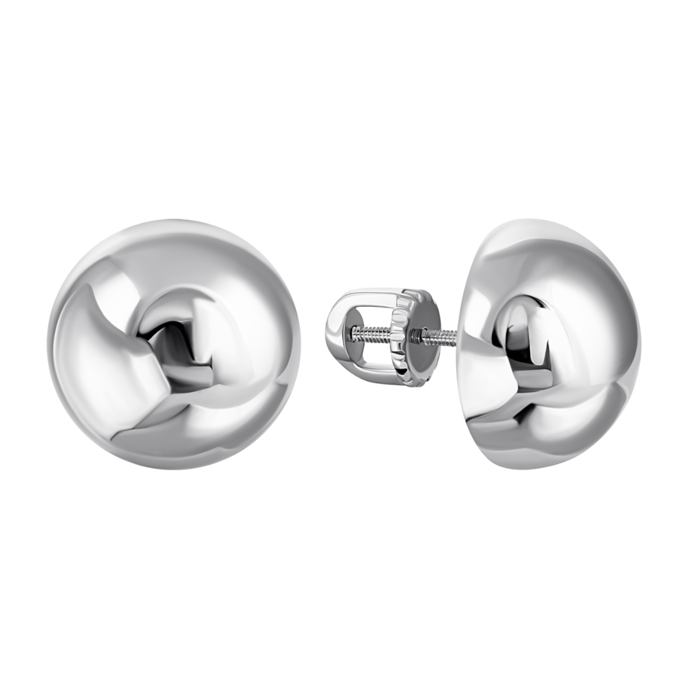 Серебряные пуссеты без вставки. Артикул UG52SE-0621-1