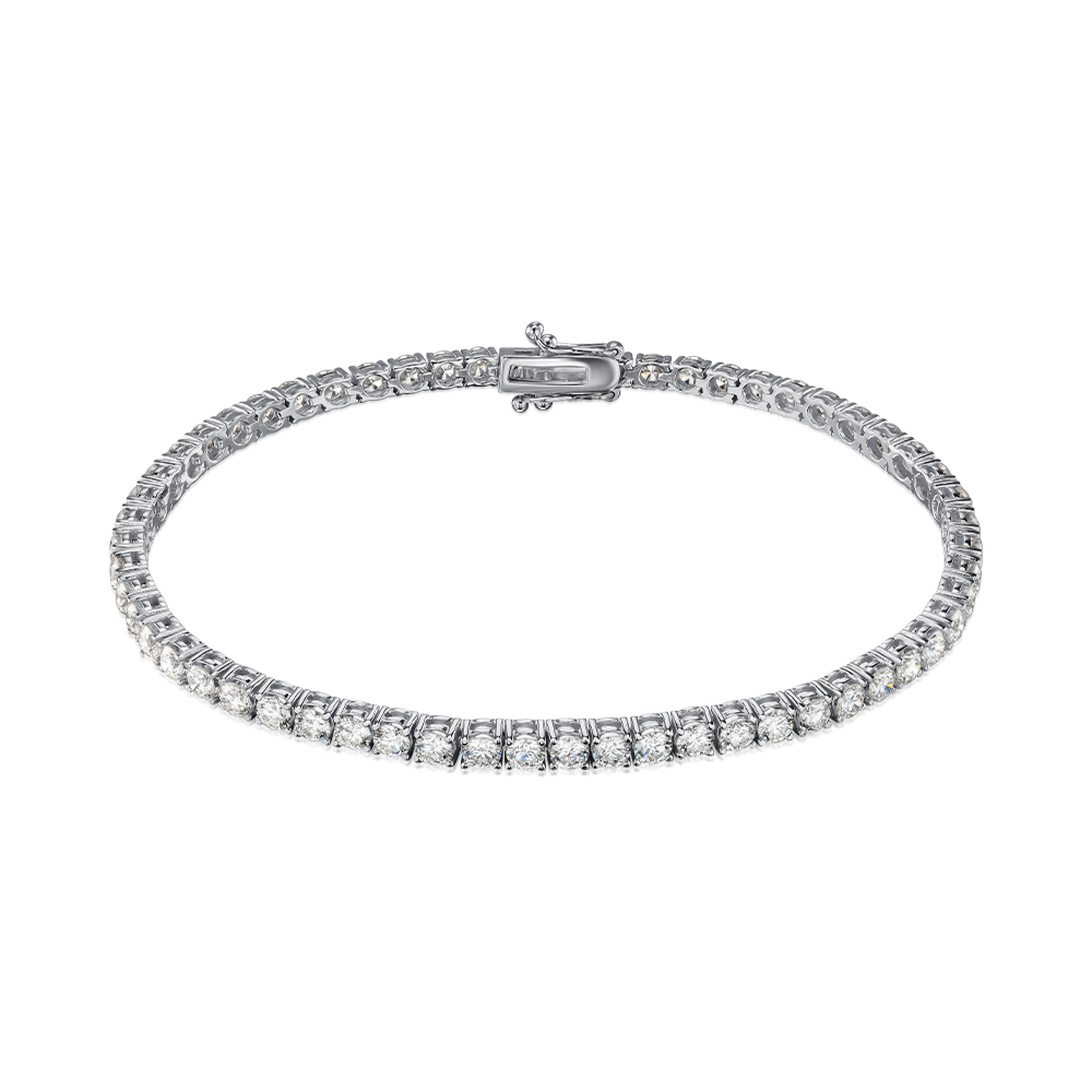 Браслет из белого золота с экобриллиантами 3005-L/02/1/11901