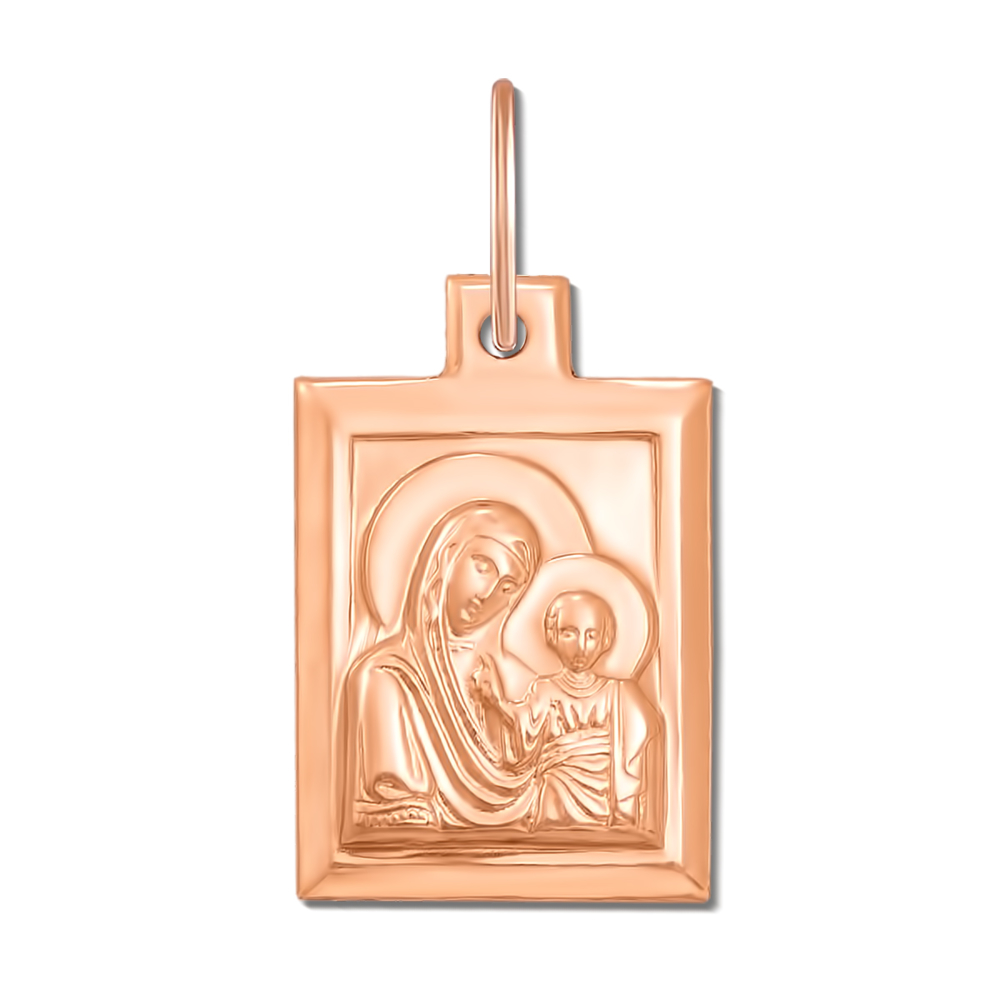Золота підвіска «Казанська ікона Божої Матері». Артикул 30779