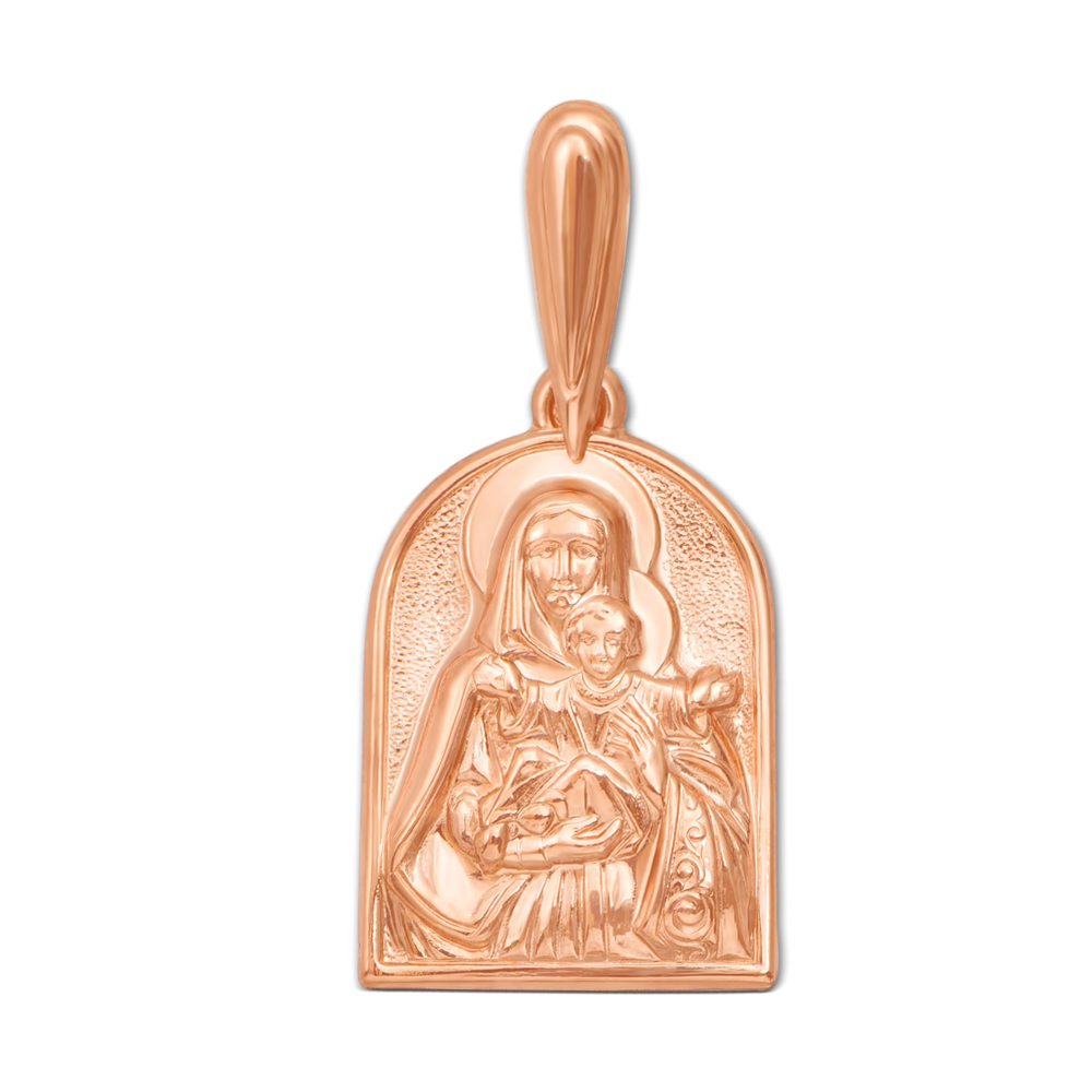 Золотая подвеска-икона Божией Матери «Смоленская». Артикул 30856