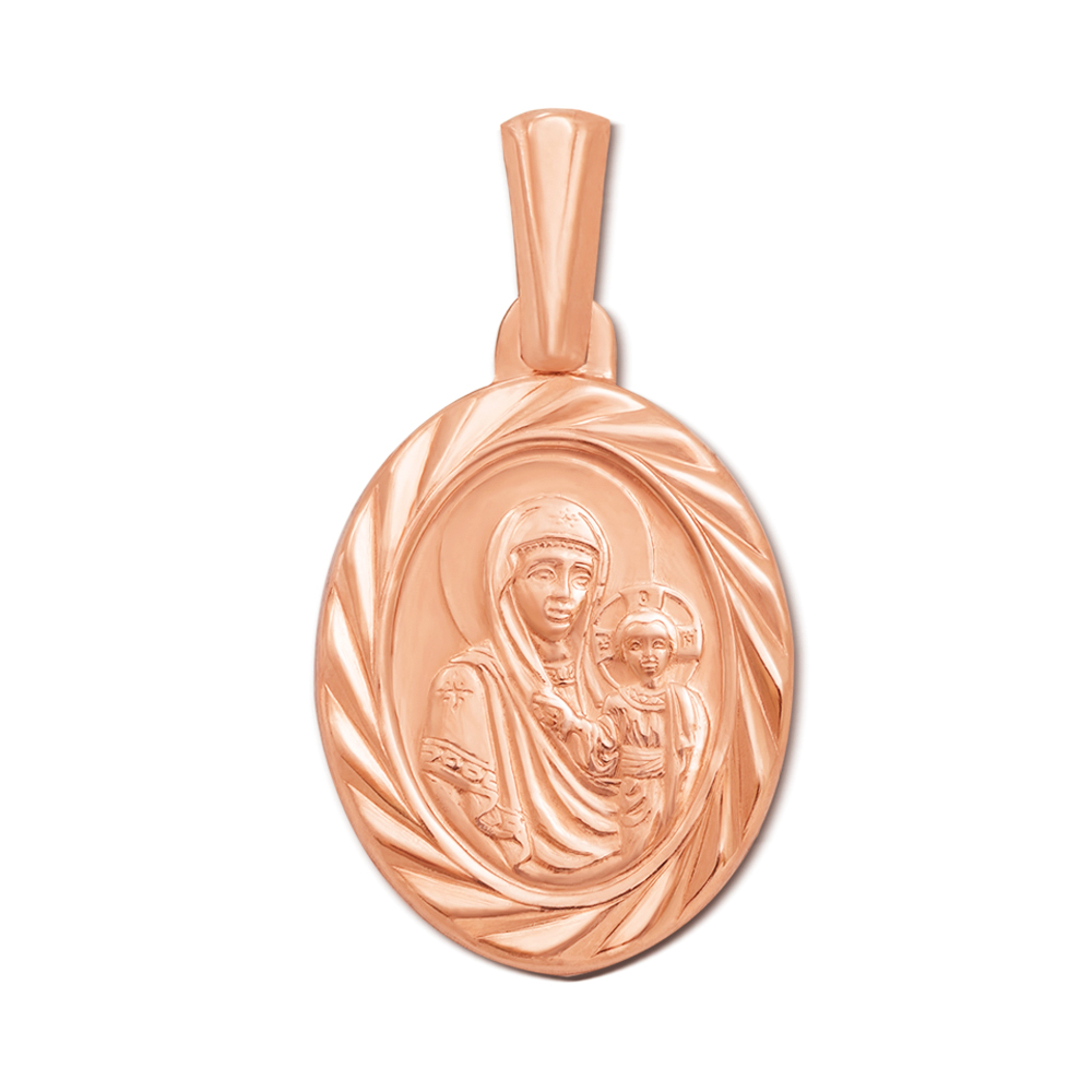 Золота підвіска-іконка «Смоленська ікона Божої Матері». Артикул 30865