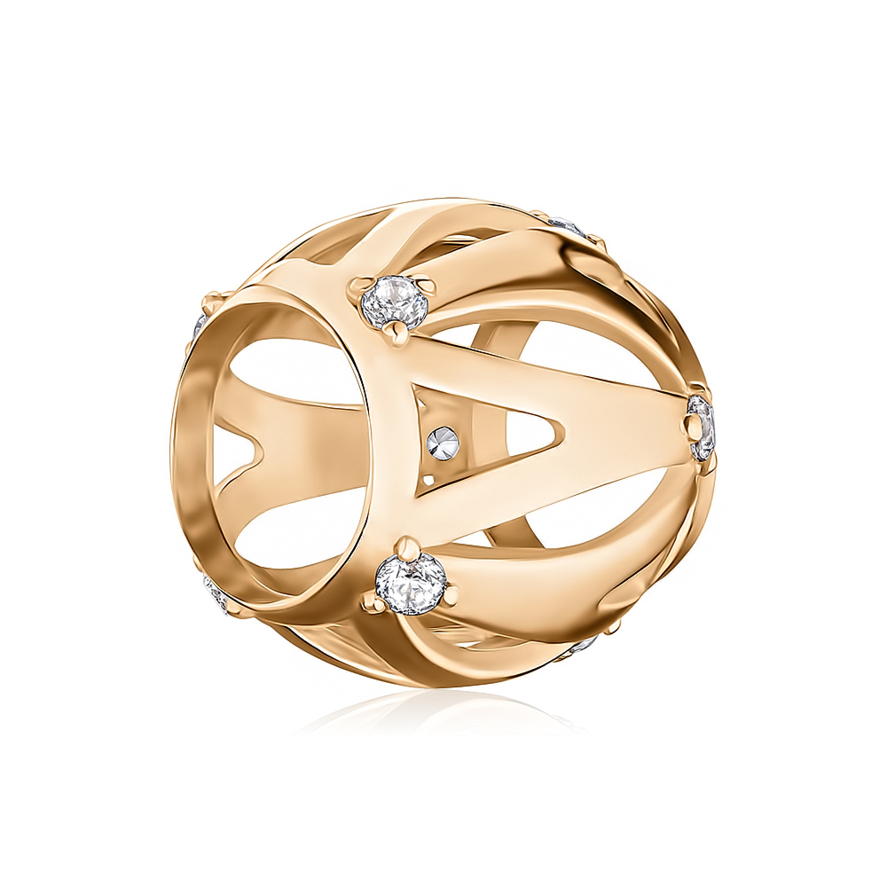 Золотая подвеска-шарм с фианитами 3108974101