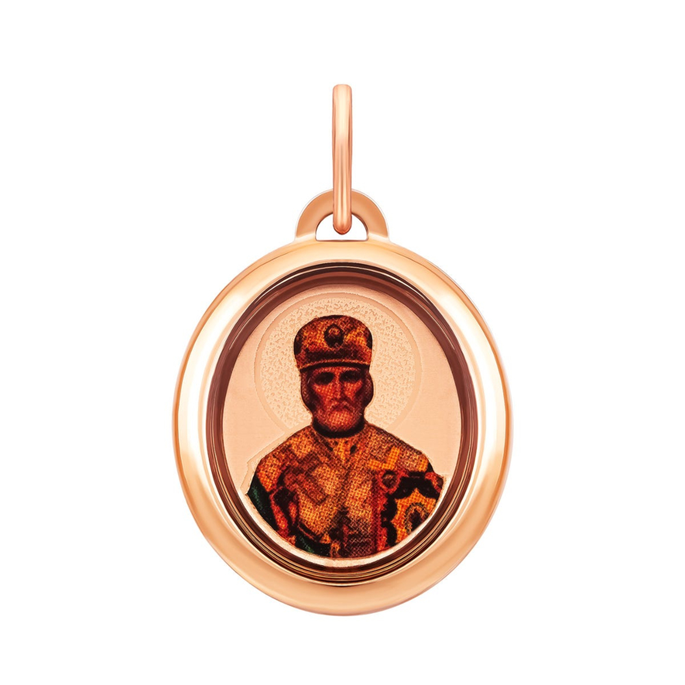 Золотая подвеска-иконка Св.Николай Чудотворец. Артикул UG53112024901