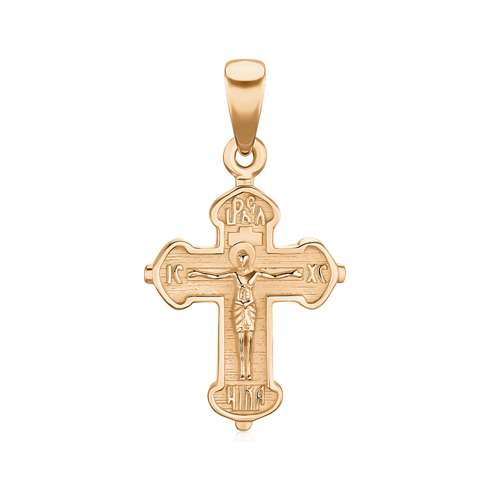 Серебряный крестик с позолотой 31349-Пз/17/0