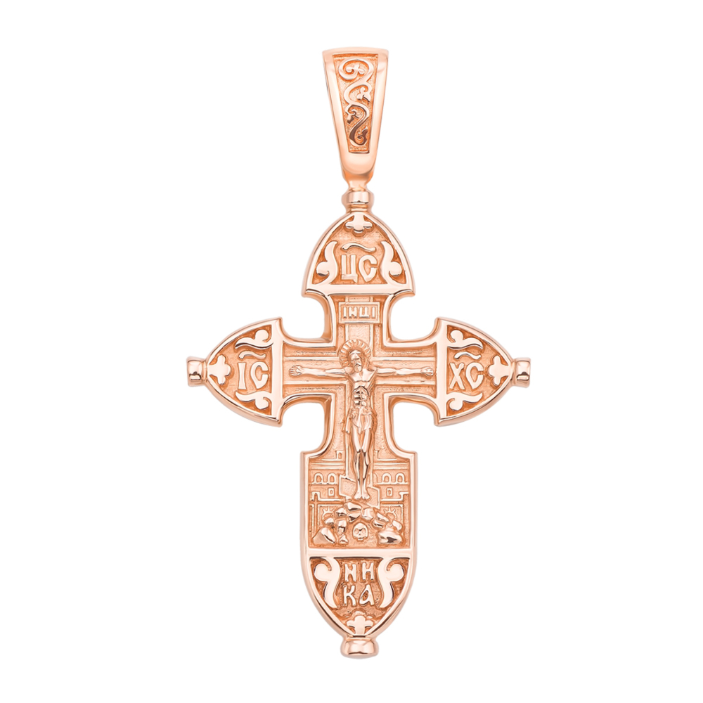 Золотой крестик. Распятие Христа. Артикул 31441