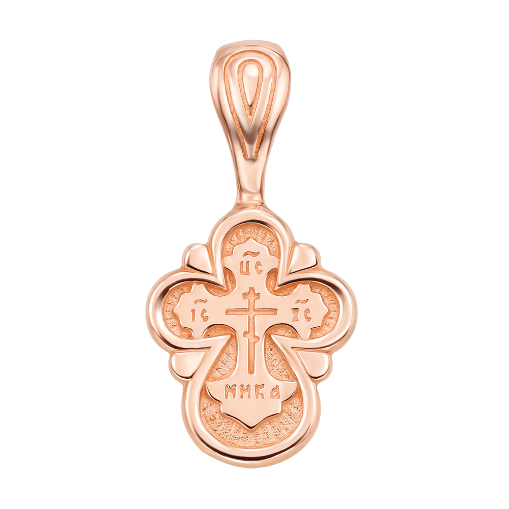 Золотой восьмиконечный православный крестик. Артикул 31489
