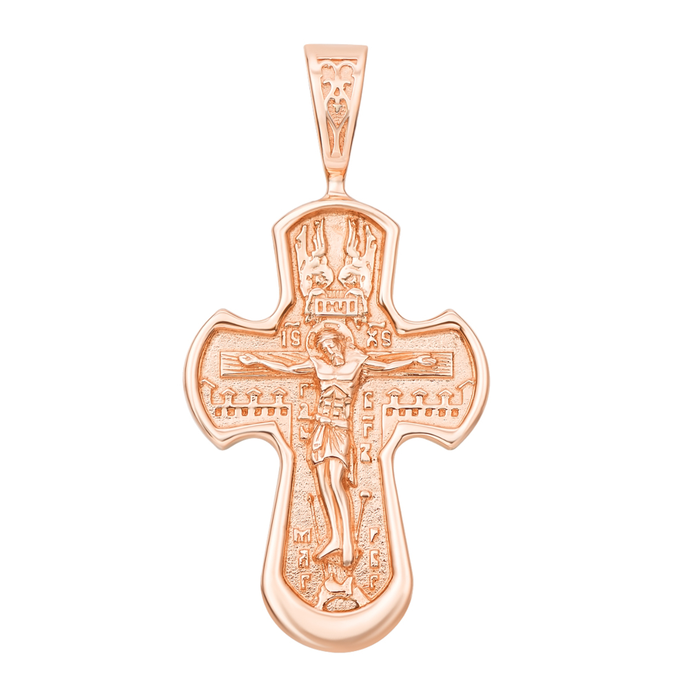 Золотой крестик. Распятие Христа. Артикул 31541