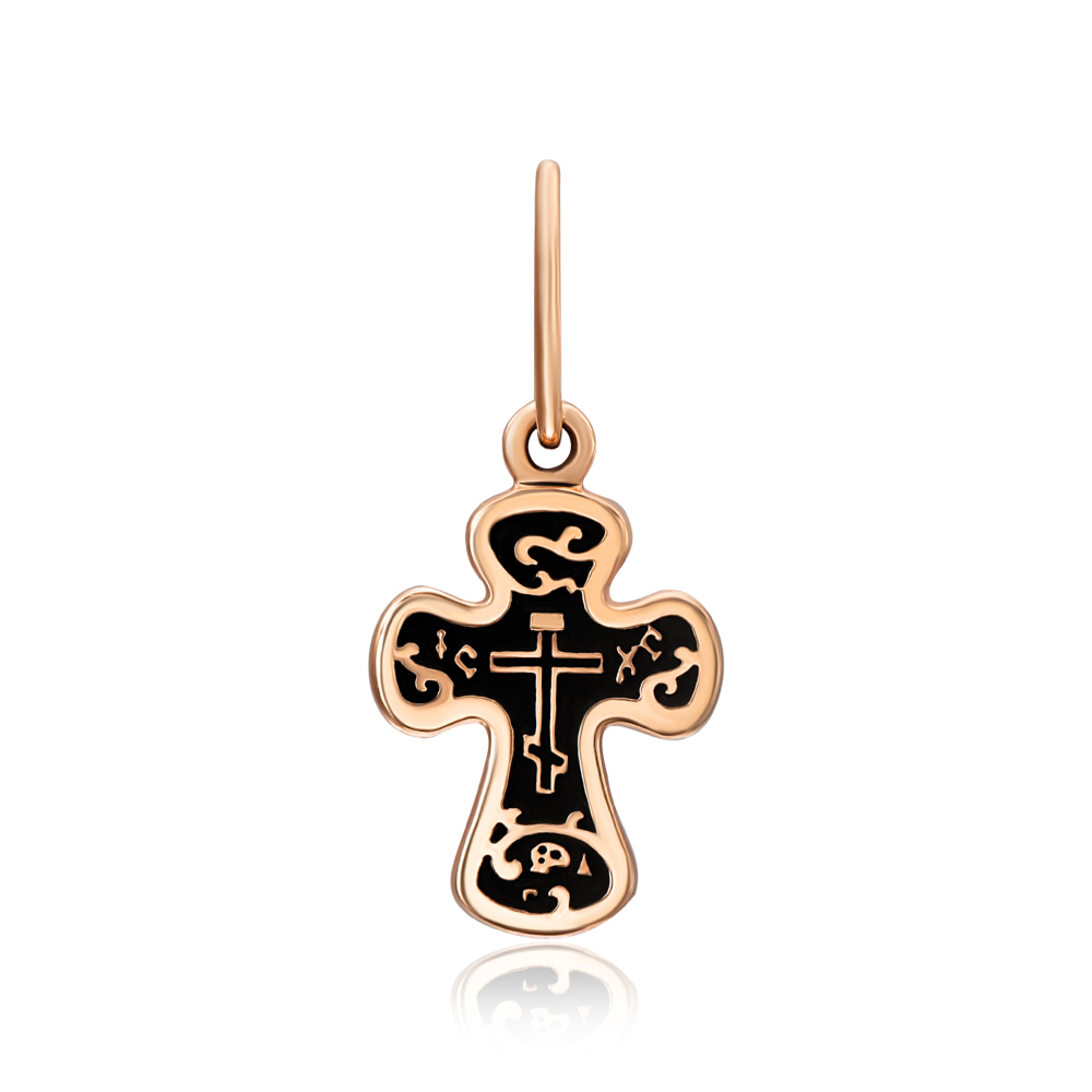 Золотой восьмиконечный православный крестик. Артикул 31569-3/01/4 (31569/3)