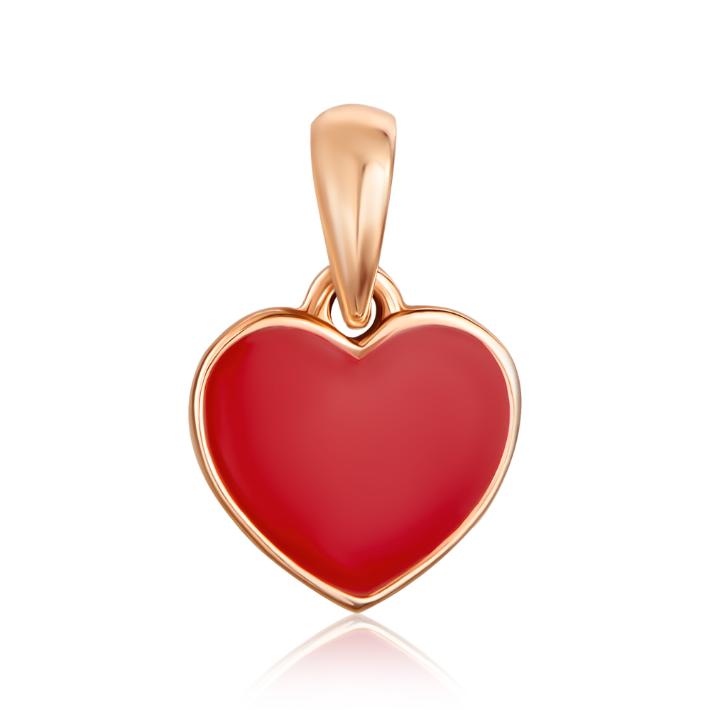 Золотая подвеска «Сердце» с эмалью. Артикул (31659/01/0/392)
