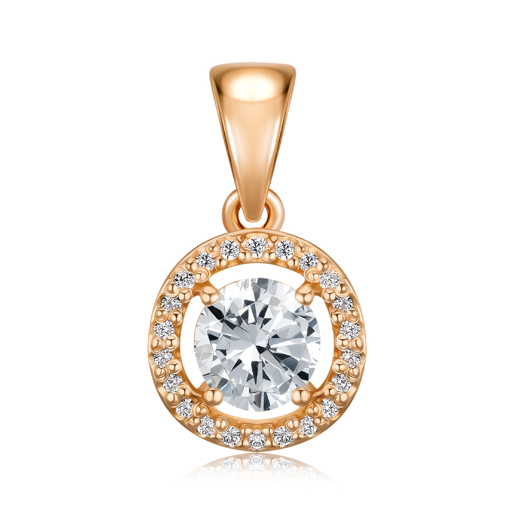 Золотая подвеска с фианитами Tesori 31718/01/0/4374