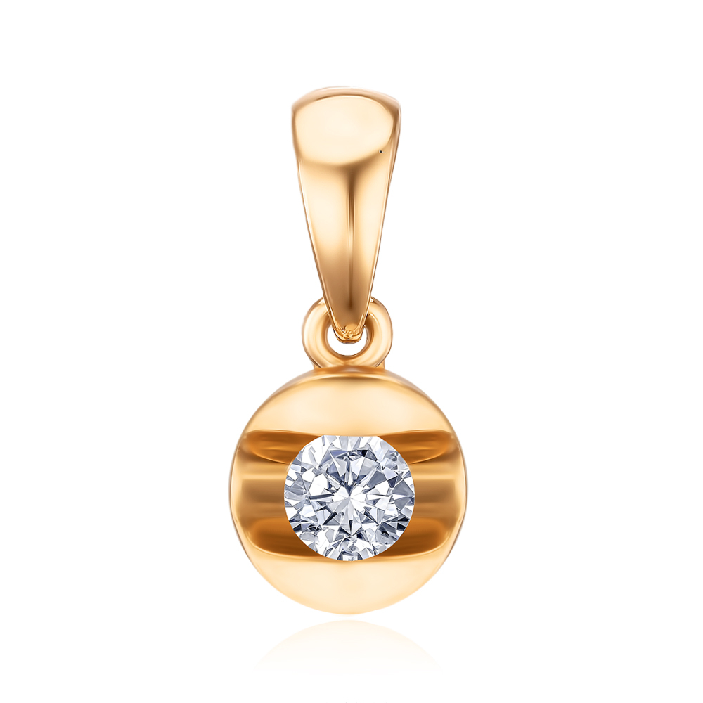 Золотая подвеска с фианитом 3191763101-P/01/1