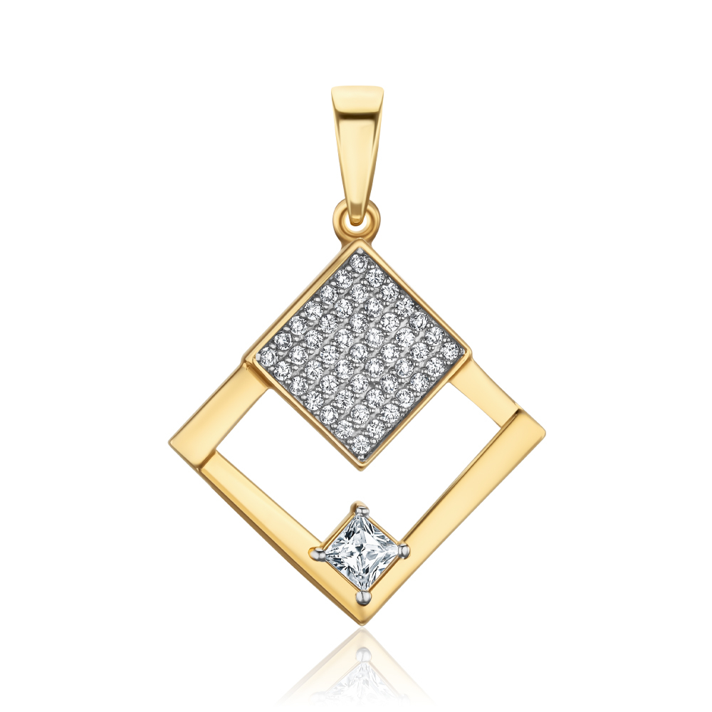 Золота підвіска з фіанітами 32426/03/1/3908