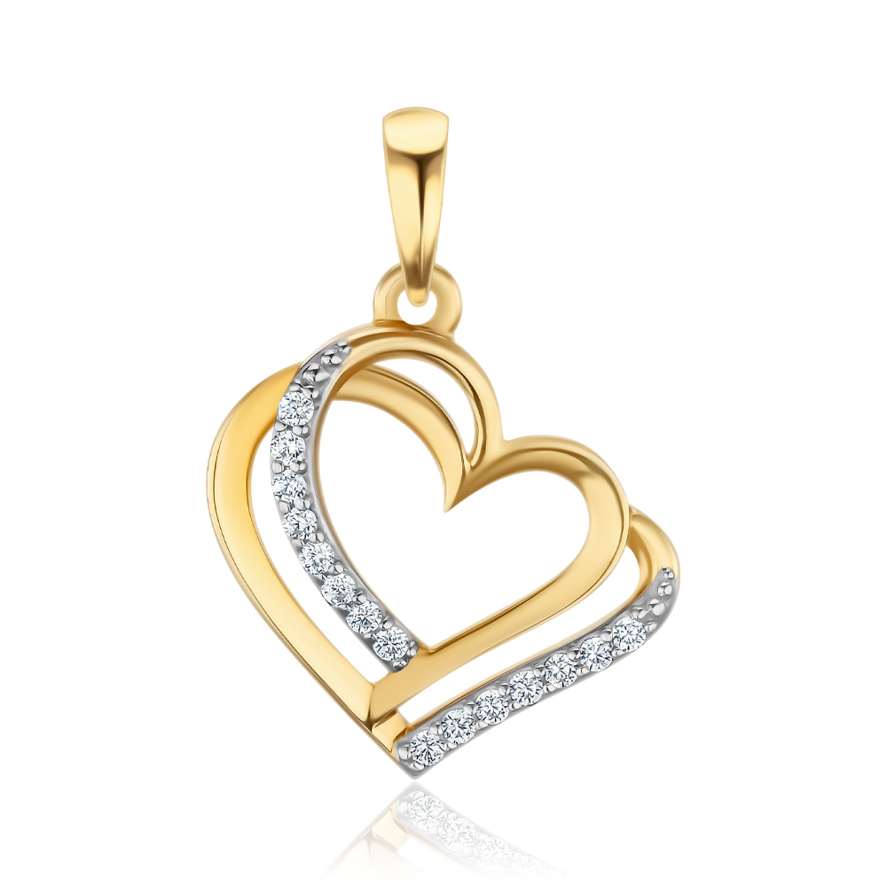 Золота підвіска з фіанітами 32583/03/1/1