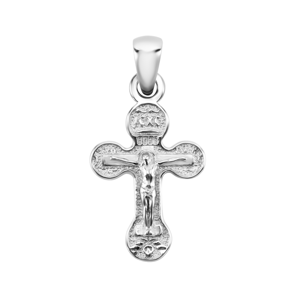 Серебряный крестик. Распятие Христа. Артикул UG5343П