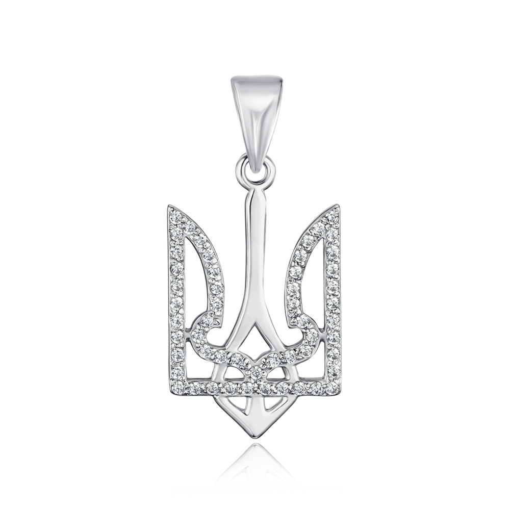 Срібна підвіска з фіанітами. Артикул с35003