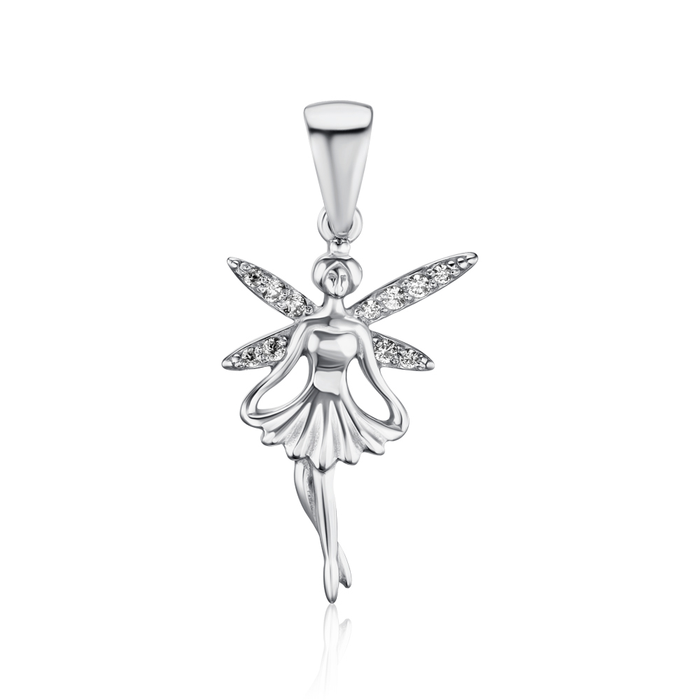 Серебряная подвеска с фианитами с35012